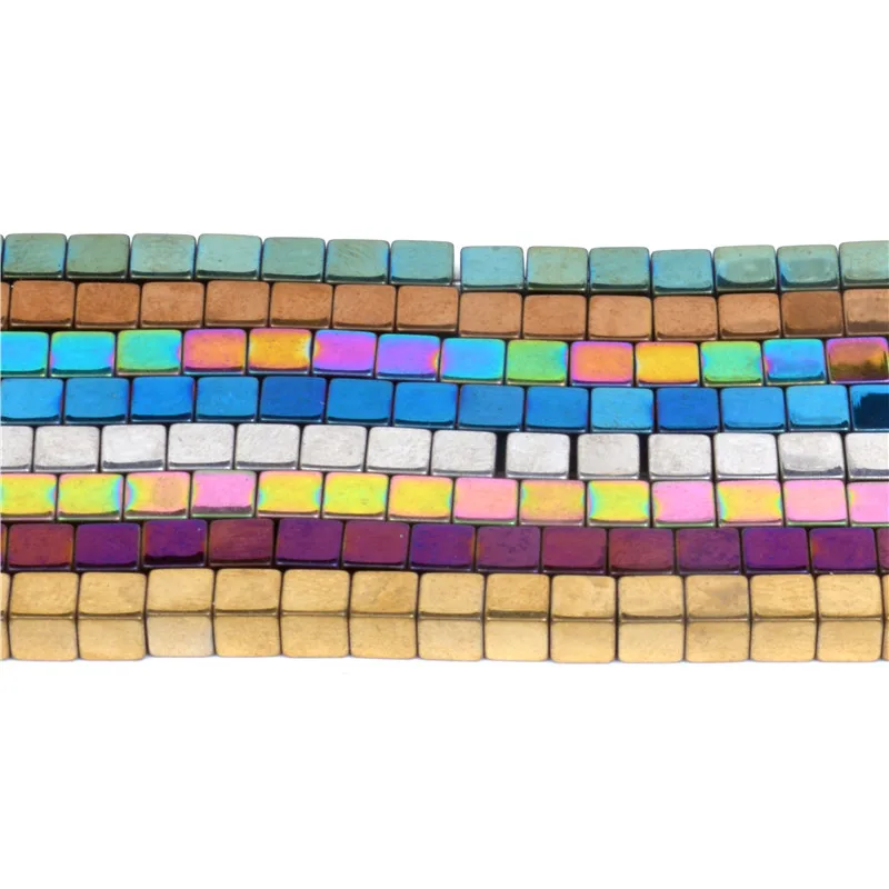 

2x2mm 3x3mm 4x4mm Wholesale Square Shape Hematite Spacer Beads For Jewelry Making Natural Stone Beads DIY Necklace Bracelet