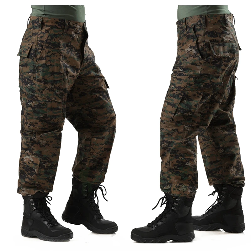 Прочные мужские брюки, охотничьи, походные, камуфляжные, военные, тактические, армейские, Militar, страйкбол, уличные, джунгли, цифровые, камуфляжные брюки