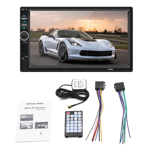 Автомагнитола 2Din " HD Авторадио мультимедийный плеер сенсорный экран аудио стерео MP5 Bluetooth USB/TF/FM камера Дистанционное управление - Цвет: no camera
