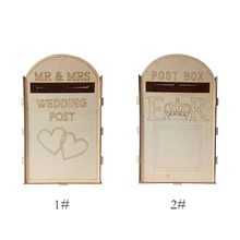 DIY Свадебная подарочная коробка для карт, креативная деревянная копилка с замком, свадебное украшение для дома на день рождения, подарок для свадебной вечеринки, почтовый ящик