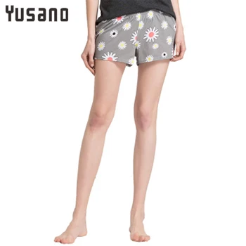 

Summer Leisure Short Pants Women Sleep Bottoms Pajamas 100% Cotton Thin Section Loose Large Size Home Pants Flowers Sleep Pant