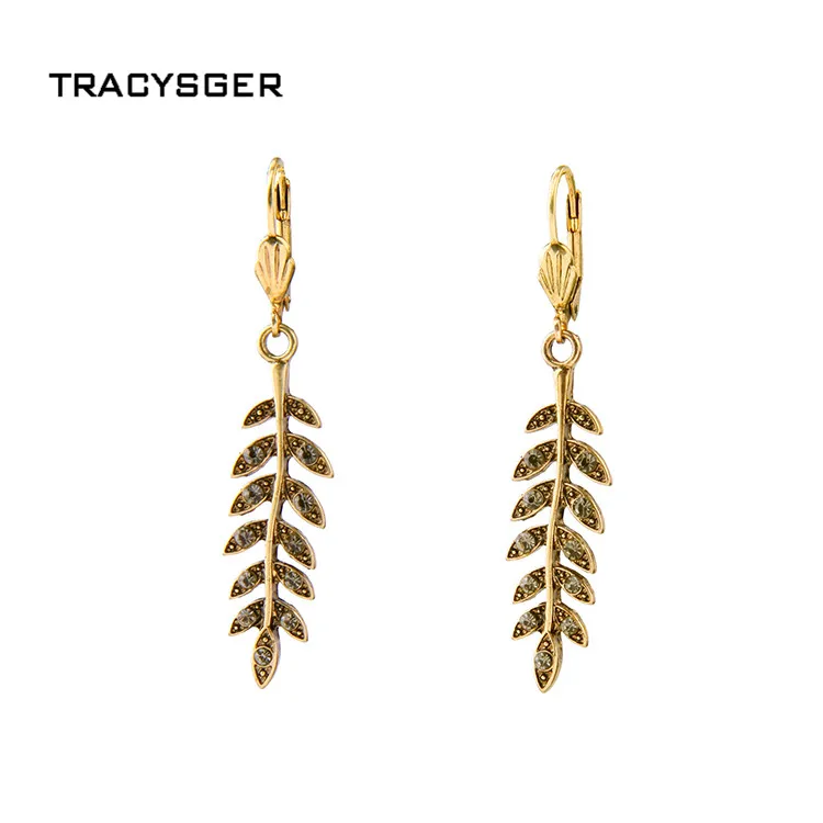 

AB-ed00569a/TRACYSGER/Vintage Alloy Leaf earrings