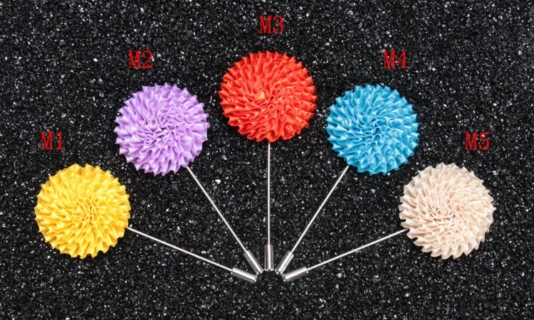 Портной Смит дизайнерский твердый цветок Форма отворот булавка Топ Мода мужская повседневная бутоньерка для костюма палочки-броши Hademade аксессуары