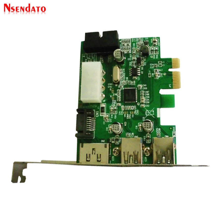PCI Express устройство работающее от прикуривателя с 2 портами USB3.0 eSATA eSATAp II & USB 3 0 к E