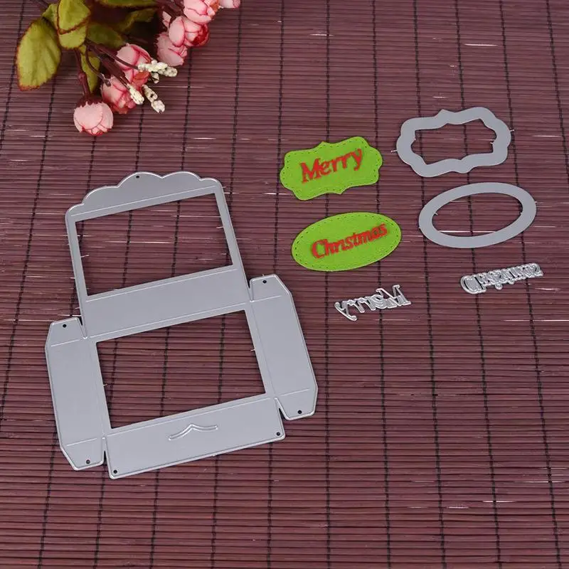 1pset alphabet box embossing folder template metalen cutting dies