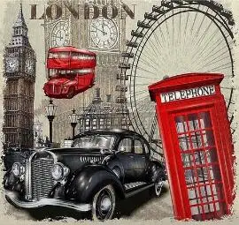 london building bus car canvas painting by numbers cheap painting diy picture hand painted oil painting on canvas for home decor