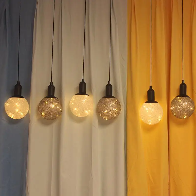 

Creative Cotton Line Ball Light LED Warm Garland String For Wedding Garden Party Patio Outdoor Decor
