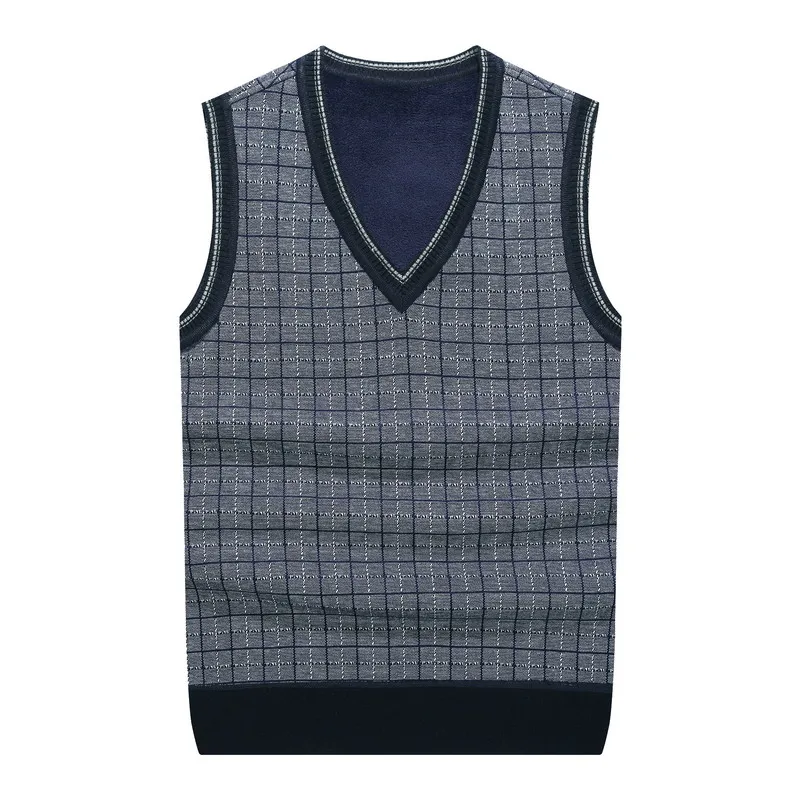 Розничная, мужской деловой свитер для отдыха, жилет, флисовый внутренний двусторонний толстый теплый Трикотажный жилет s-xxl скидка - Цвет: CG705