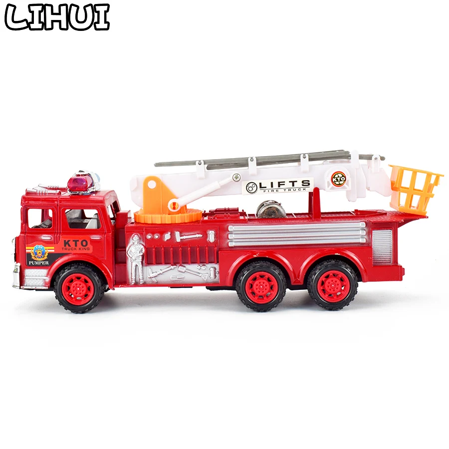 

Inertial Fire Ladder Truck Toy for Boy Diecast Realistic Modeling Plastic Vehicle Rotatable Funny Climbing Car Toy Gift for Kids