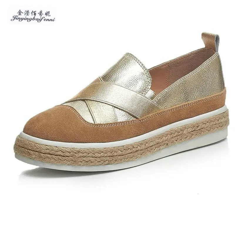 

New 2018 Women Slip On Loafers Genuine Leather Flat Shoes Woman Moccasins Fashion Ladies casual Flats Ladies Espadrille Shoes