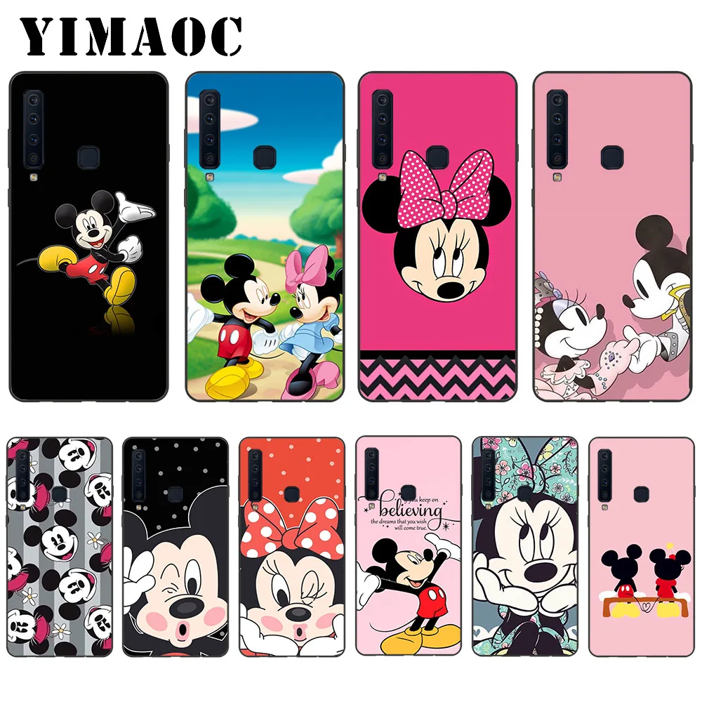 

YIMAOC Mickey Minnie Mouse Soft Case for Samsung Galaxy A3 A5 A6 A7 A8 A9 Plus Note 8 9 A10 A30 A40 A50 A70
