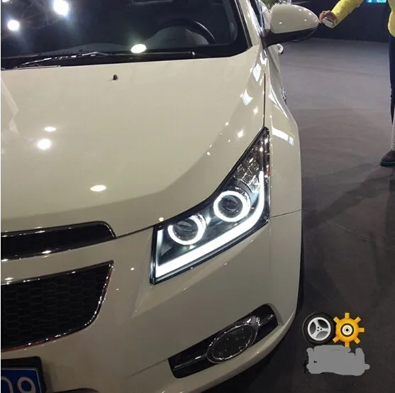 Для CHEVROLET Cruze светодио дный светодиодный налобный фонарь ангельские глазки Bi xenon объектив проектора