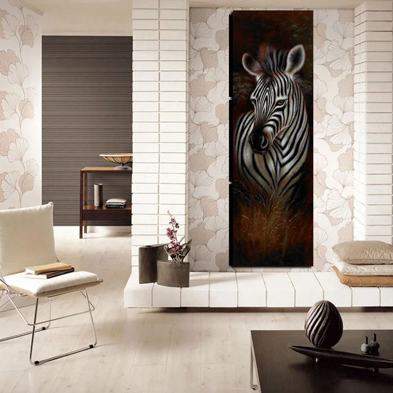 HD Print Abstract Black and White Zebra Oil Painting on Canvas Modern Wall Art Animal Picture Poster For Living Room Cuadros