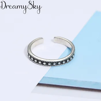 

Bijoux 2019 Fashion 925 Sterling Silver Beads Rings For Women Girls Rings Joyas De Plata Bohemian Jewelry Wholesale