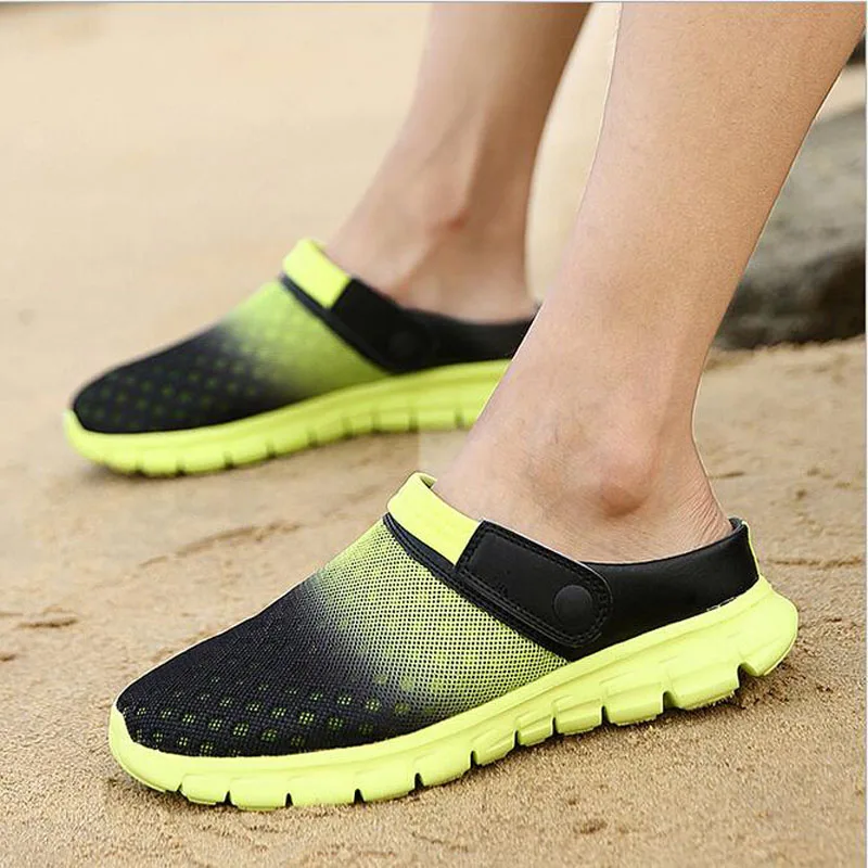 

DAFENP Women shoes Mesh Slip On Slippers Summer Flats Lovers Sandals Platform Comfort Beach Couple Shoes Woman Fashion Footwear
