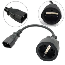 IEC 320 C14 встроенный Европейский Германия CEE7 2pin гнездо удлинитель C14 в ЕС Профессиональный адаптор кабель 0,3 м 0,6 м мощность шнур