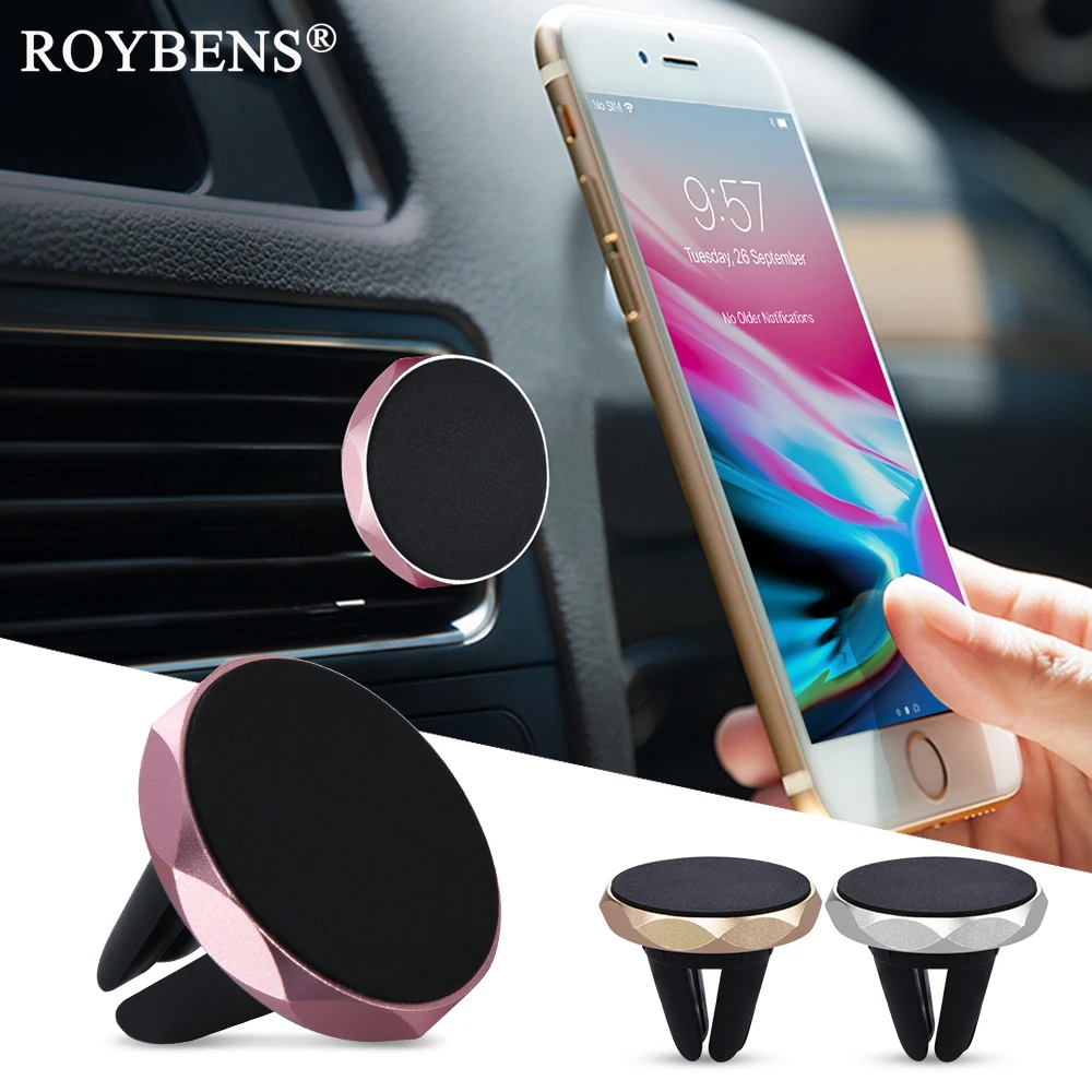 

Roybens Magnetic Air Vent Car Phone Holder Magnet Vent Mount Mobile Phone Desk Tablet GPS Stand Holder For iPhone X 7 8 Samsung