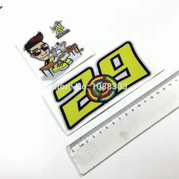 

2PCS Car Motor Sticker Decals Motorcycle Bike Helmet Decal Refletive for Andrea Iannone 29