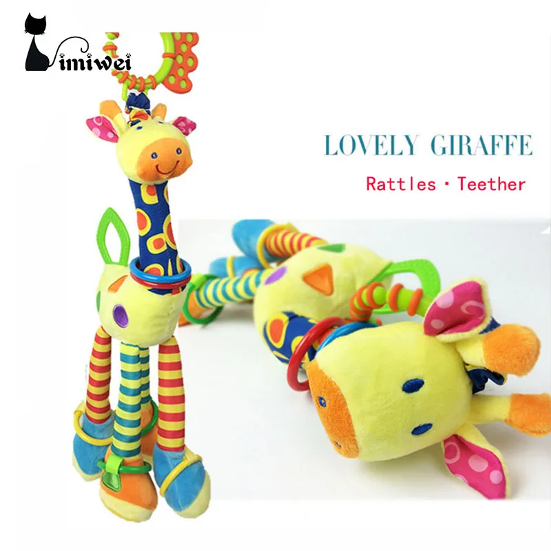 2018 New Cute Baby Toys Giraffe Plush For Newborns Mobility In The Cribbed Trailer Hanging With Rattles BB Device Teether | Игрушки и