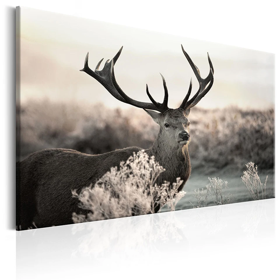 Landscape-Canvas-Painting-Wild-Animal-Deer-Wall-Art-Wilderness-Posters-and-Prints-Pictures-ForLiving-Room-or (3)