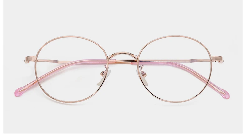 Оправа для очков для женщин, круглые очки, компьютерные очки для близорукости, женские очки для глаз, женские дизайнерские очки из металлического сплава