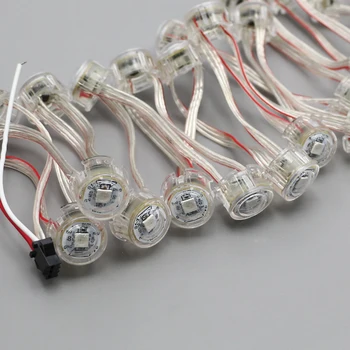 

addressable 20mm WS2811 rgb pixel led module light;digital rgb amusement parkrides,50modules/string,DC5V input;waterproof IP68