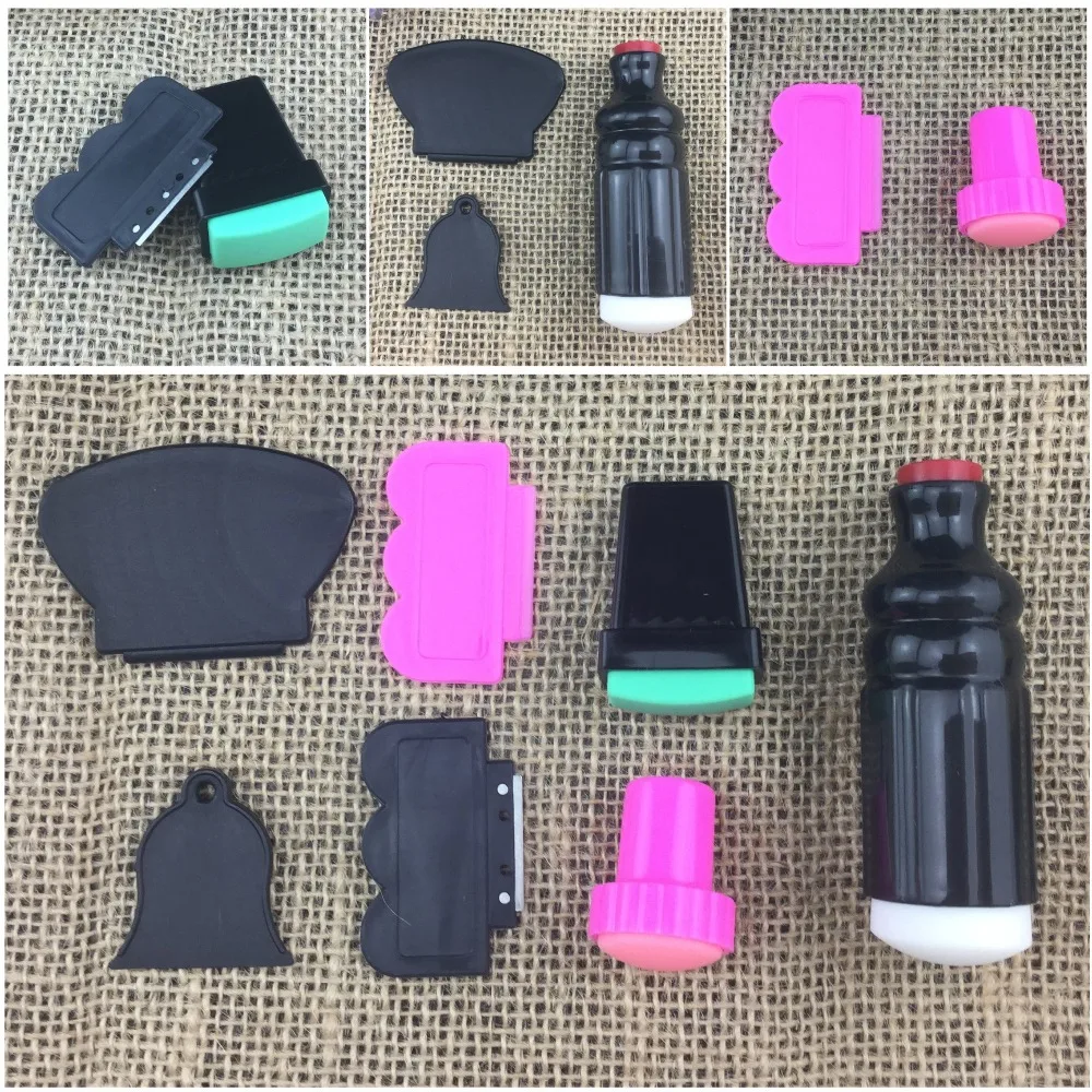 

Nail Art DIY Rubber + plastic 3pcs/Set Scraper Nail Art Stamping Image Plate Tools