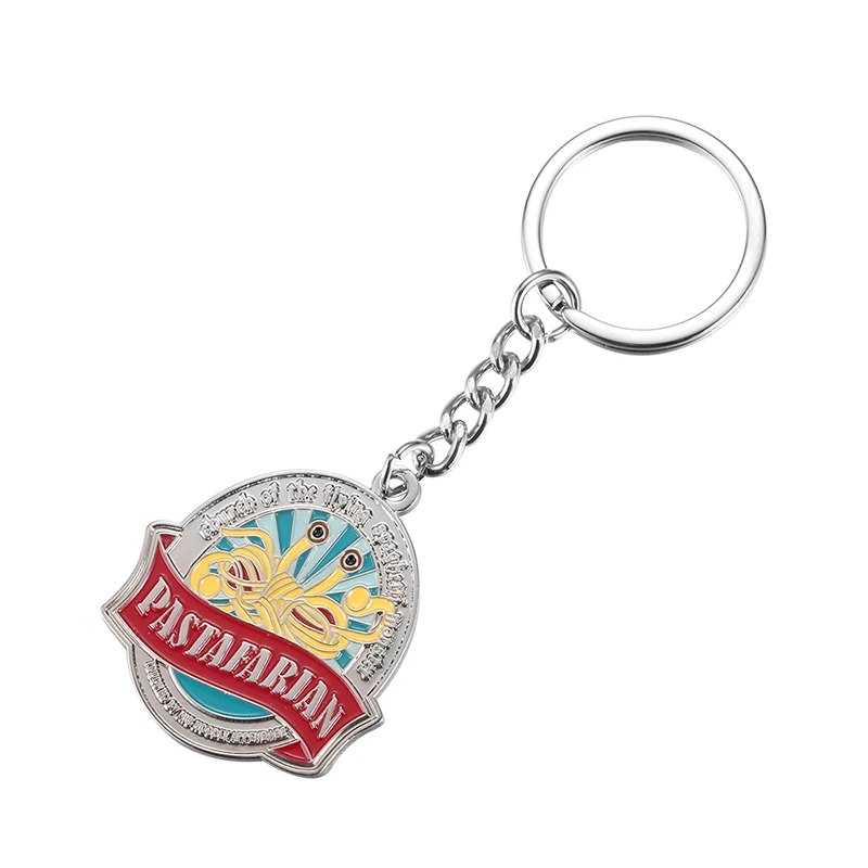 

Flying Spaghetti Monster FSM Pastafarine Key Ring Key Chain