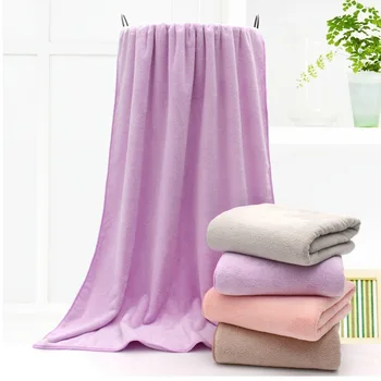 

Solid Colour Coral Plush 70*140cm Polyester Microfiber Bath Towel Frozen Beach Towel Drying Washcloth Swimwear Shower Towel