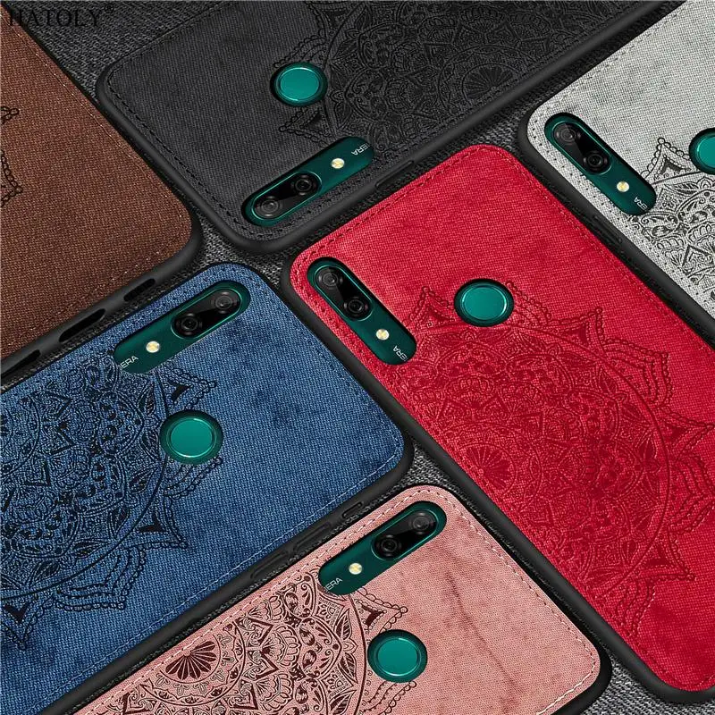 For Huawei Y9 Prime 2019 Case Rubber Shell TPU Cloth Texture Phone Cover | Мобильные телефоны и аксессуары