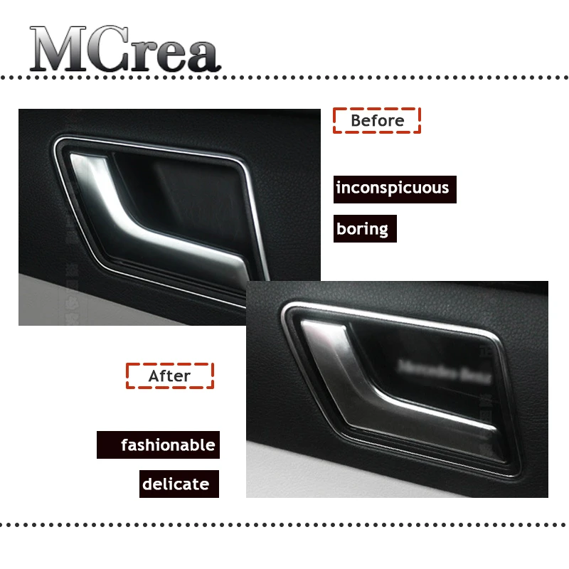 

MCrea Car StylingFor Mercedes W204 W205 W212 W213 X204 X253 Benz C E GLK Stickers Class Door Handle Bowl AMG Covers Accessories