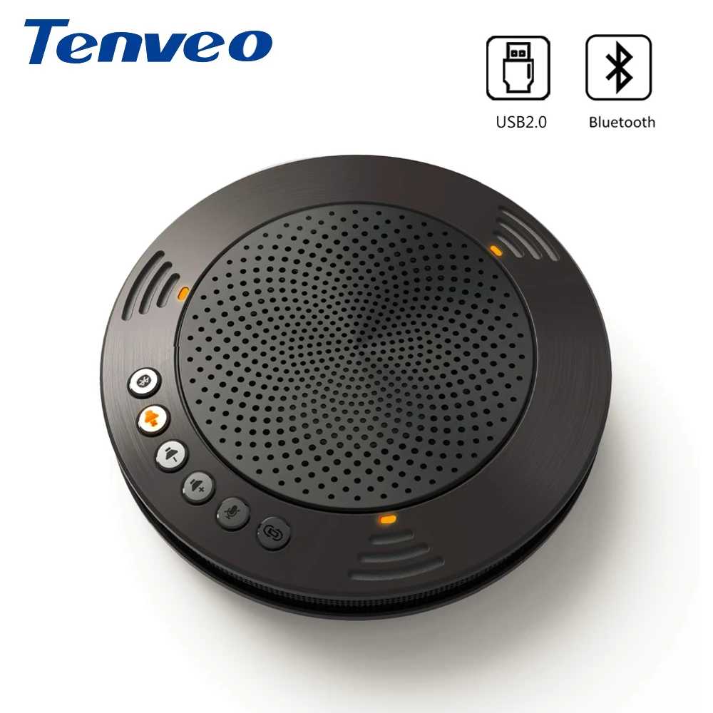 Tenveo A100B سماعة لاسلكية تعمل بالبلوتوث مكبر صوت مكتب الفيديو مكبر صوت للمؤتمرات ل 3-5 الناس عبر PC الهاتف المحمول ل الويبينار