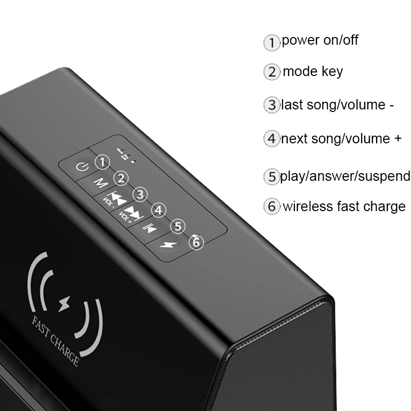 2 in 1 Bluetooth Speaker+10 W Fast Wireless