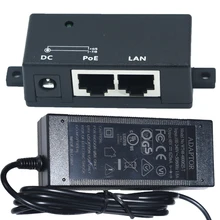1 порт 10/100 настенное крепление питания через Ethernet PoE инжектор с блоком питания 48 в 30 Вт в комплекте: POE-1-48v30w