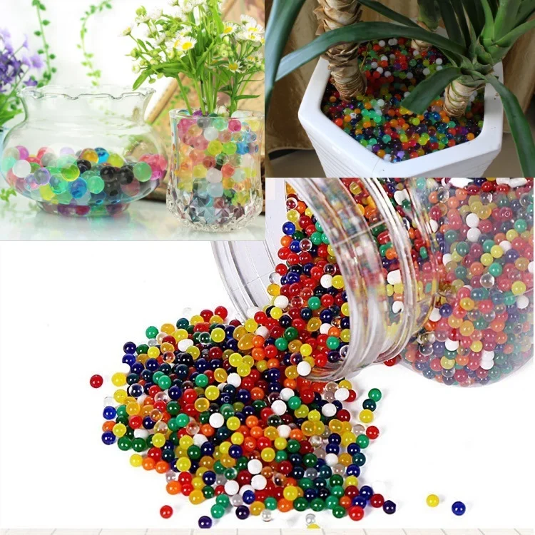 

100 Pcs/lot best-selling Crystal Mud Hydrogel Crystal Soil Outdoor Water Beads Vase Soil Grow Magic Balls Kid's Toy Home