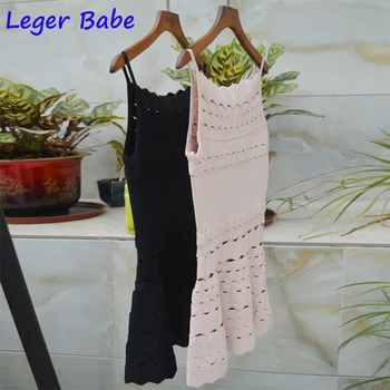 

Sexy Women Sleeveless Bandage Crop Top Hollow Out Short Club Tops Bodycon Summer Party Nightclub Camis Black Pink