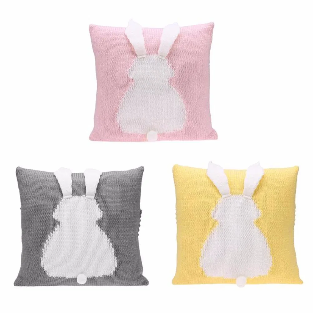 Lovely Cartoon 3D Rabbit Kids Chair Seat Cushion Cover Baby Knitted Sofa Bed Decorative Pillowcase Photography Props baby pillow Lovely Cartoon 3D Rabbit Kids Chair Seat Cushion Cover Baby Knitted Sofa Bed Decorative Pillowcase Photography Props baby pillow