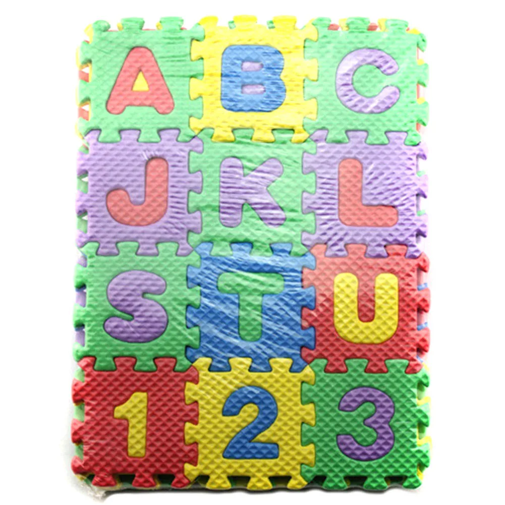 36 Pcs/Lot 3D Block Mini EVA Foam Alphabet Letters Numbers ...