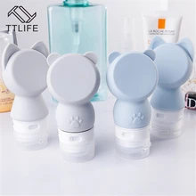 TTLIFE Cartoon Cat Bear Type Bottle Bottling Shampoo Cosmetic Sub-bottle Travel Hand Sanitizer Lotion Bottle Empty Bottle