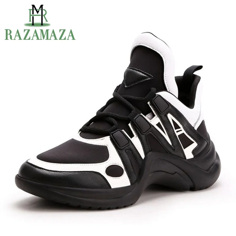 

RAZAMAZA Trend Mesh Sneakers Women Breathabl Lace Up Mixed Color Casual Shoes Comfort Outdoor Walking Shoes Women Size 35-40