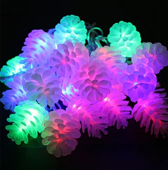 

10M 38pcs Pinecone Fairy String Light Garland 8 Mode Outdoor Holiday String Light For Christmas Party Wedding Decoration 220V