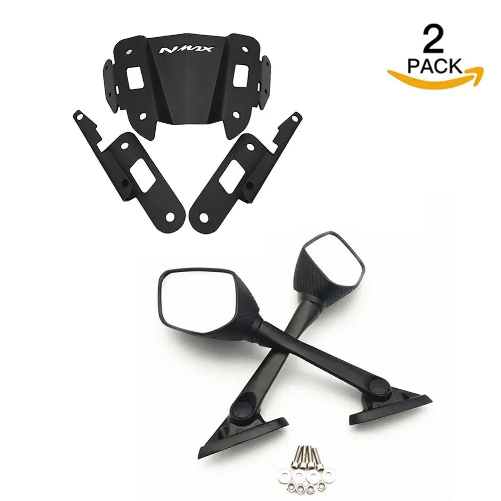 Hrsptudorc For NMAX 155 NMAX 125 Motorcycle Rearview Mirrors Windshield Bracket Modified Motorcycle Accessories Hrsptudorc For NMAX 155 NMAX 125 Motorcycle Rearview Mirrors Windshield Bracket Modified Motorcycle Accessories