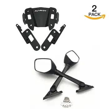 

Motorcycle N-MAX 155 Rear Side View Mirrors Screws Adapter Bracket Rearview Mirror Holder For Yamaha NMAX 155 125 150 2015-2019