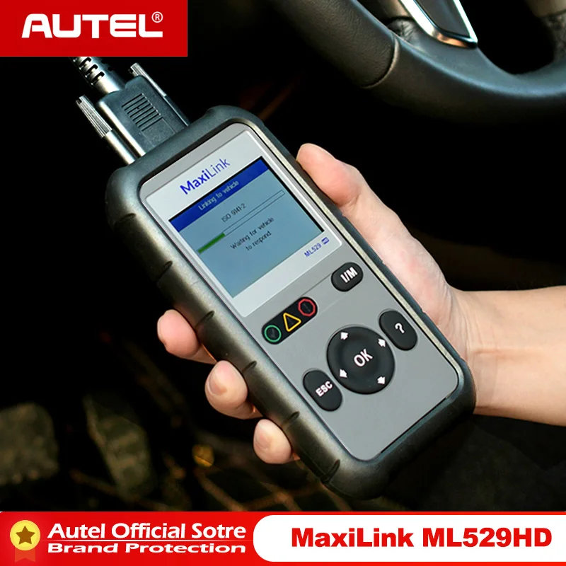 

Autel ML529HD Diagnostic Tool Full OBD2 EOBD Car Scanner Auto Scan Tools J1939 J1708 HD Vehicle Code Reader pk ML529 AL529HD