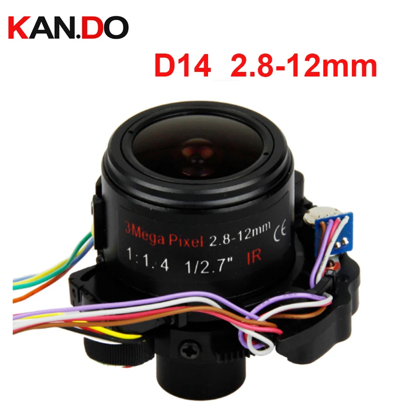 D14 3.0MP cctv lens Fixed Iris HD Motorized 2.8-12mm Varifocal CCTV IR DC lens for HD IP Camera Auto Focus Zoom ICR F1.8 lens D14 3.0MP cctv lens Fixed Iris HD Motorized 2.8-12mm Varifocal CCTV IR DC lens for HD IP Camera Auto Focus Zoom ICR F1.8 lens