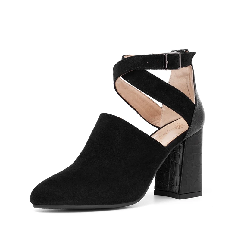 Г., демисезонные ботинки женская обувь женские ботильоны с пряжкой, модная брендовая обувь на низком каблуке женские мотоциклетные ботинки - Цвет: Черный