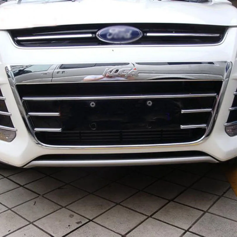 ABS Хром Передняя решетка Вокруг рамы Накладка для Ford Kuga Побег 2013 2014 2015|trim cover|chrome