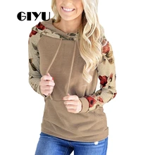 GIYU 3XL Autumn Patchwork Hoodies Women Long Sleeve Casual Basic Sweatshirt Female Floral Printed Big Size camiseta mujer GIYU 3XL Autumn Patchwork Hoodies Women Long Sleeve Casual Basic Sweatshirt Female Floral Printed Big Size camiseta mujer