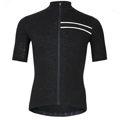bycicle mtb летняя Светоотражающая велосипедная Джерси с коротким рукавом bicicleta для отдыха и бега велосипедная одежда Италия Мериносовая ткань - Цвет: Черный