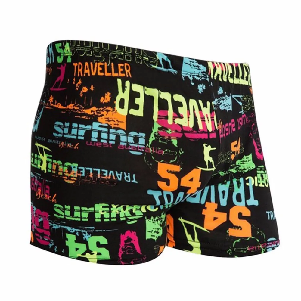 

Hot Men Breathable Trunks Printed Drawstring Lightweight Swimming Surfing Shorts Swimwear Sportswear